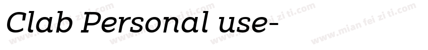 Clab Personal use字体转换